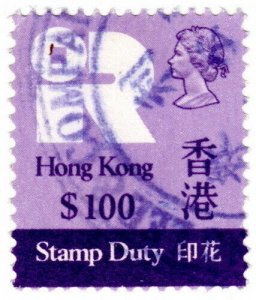 (I.B) Hong Kong Revenue : Stamp Duty $100