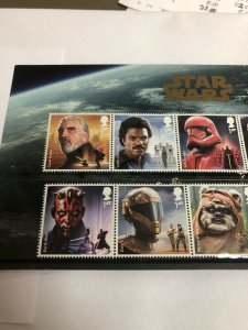 GREAT BRITAIN 2019 STAR WARS Character Stamp SET OF 10