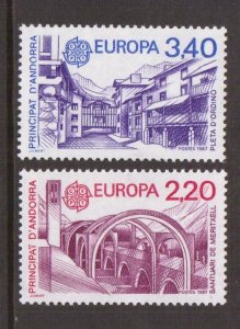 Andorra French  #352-353  MNH  1987 Europa  Meritxell sanctuary