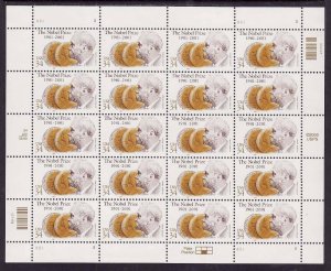 USA-Sc#3504- id12-unused NH sheet-Nobel Prize-2001-