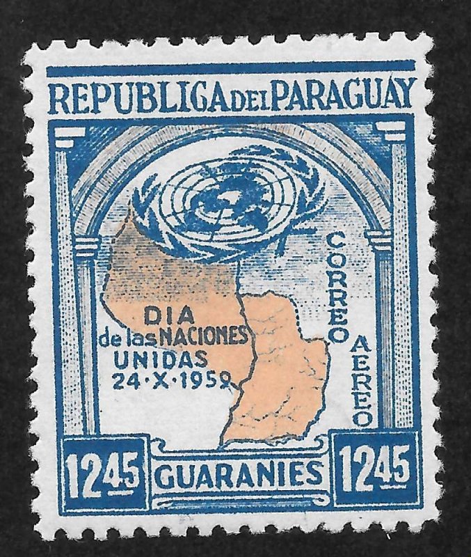 Paraguay Scott C261 Unused HOG - 1959 United Nations Day Issue - SCV $0.50