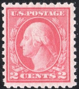 SC#463 2¢ Washington Single (1916) MLH