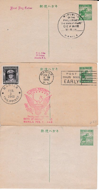 Philippines Japanese Occupation Postal Cards