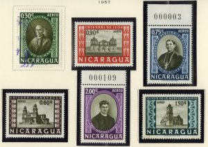 NICARAGUA  C392-C397   MH/USED  SCV $4.60  BIN $2.10