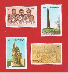 Zimbabwe #477-480  MNH OG   Heroes Day   Free S/H