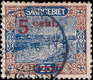 Germany Saar 1921 Sc 86 Mi 71a used fine