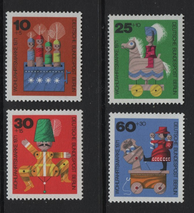 Germany  Berlin   #9NB83-9NB86  MNH  1971  wooden toys