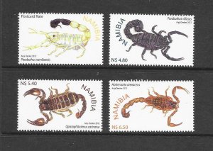 NAMIBIA #1243-6 SCORPIONS. MNH