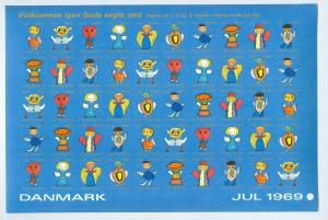 Denmark. Christmas Seal 1969. Comp. Set 9 Sheet. Scale/Proof Print. Imperforated