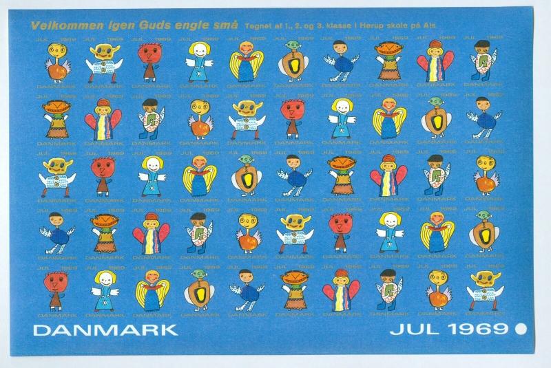 Denmark. Christmas Seal 1969. Comp. Set 9 Sheet. Scale/Proof Print. Imperforated