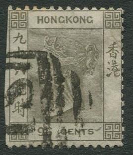 Hong Kong -Scott 24 - QV Definitive -1866 - Used- Single 96c Stamp