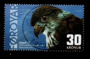 Faroe Islands Sc 423 2002 30 kr  Falcon stamp used