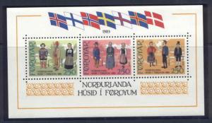 Faroe Islands 101 MNH Traditional Costumes, Flags