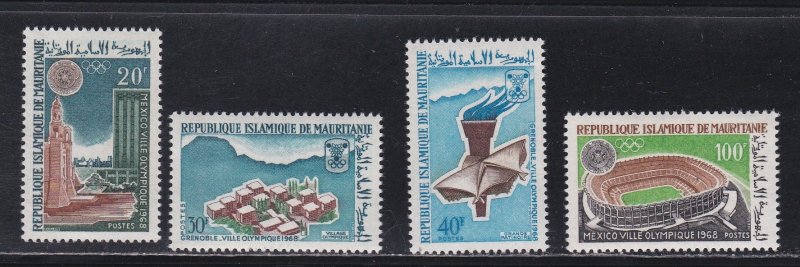 Mauritania # 221-224, Olympics, NH, 1/2 Cat.