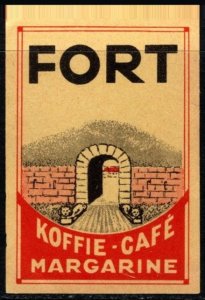 Vintage (1930's??) Poster Stamp Fort Coffee-Cafe Margarine Unused No Gum