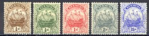 Bermuda Sc# 40-44 MH 1906-1910 Definitives