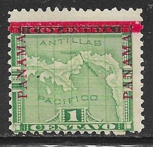 Panama 71: 1c Map Overprint, used, F