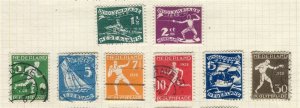 NETHERLANDS; 1928 early Olympic issue fine USED SET