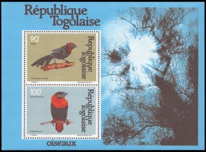 Togo #C447a, Complete Set, S/S Only, 1981, Birds, Never Hinged