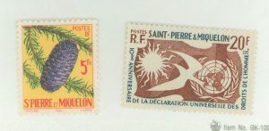 St. Pierre & Miquelon #356-357  Single