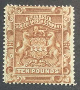 MOMEN: RHODESIA SG #13 1892-3 UNUSED LOT #60863