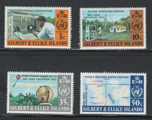 Gilbert & Ellice Islands 1973 World Meteorological Org Scott # 218 - 221 MH