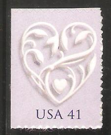 #4151 Silver Heart 41c Mint NH