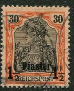 German Offices Turkey SC# 17 1-1/2Piaster on 30pf o/p on Germany used