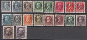 Bavaria - 1914/1920 King Ludwig III stamp set to 2M  (7930)