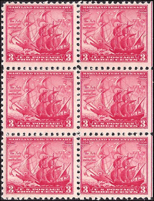 736 Mint,OG,NH... Block of 6... SCV $2.40