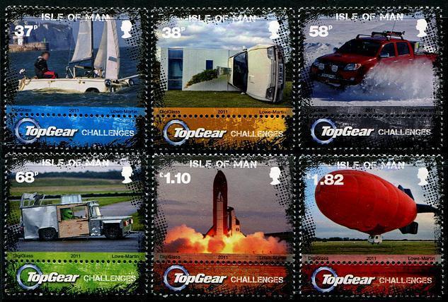 HERRICKSTAMP ISLE OF MAN Sc.# 1463-68 Top Gear Challenges Stamps