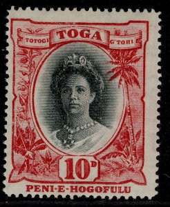 TONGA QV SG49, 10d black & lake, LH MINT. Cat £48.