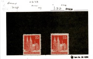 Germany, Postage Stamp, #648 Lot Mint NH, 1948 Cologne Cathedral (AD)
