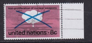 United Nations  New York  #227 cancelled 1972 non-proliferation nuclear weapons