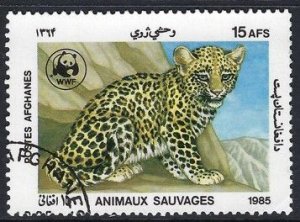 Afghanistan Sc #1175: WWF - Leopard, 15a 1985 CTO