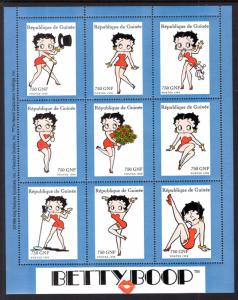 Guinea Betty Boop Souvenir Sheet MNH VF