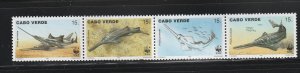 Cape Verde 716 Folded On Center Perfs Set MNH WWF
