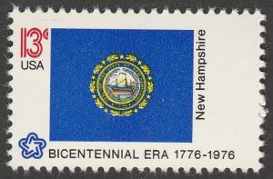 US 1641 State Banners New Hampshire 13c single MNH 1976