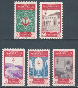 Spanish Morocco #260-1,B14-16 NH Anti-Tuberculosis Work