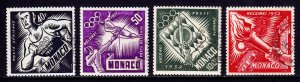 MONACO — SCOTT C36-C39 — 1952 HELSINKI AIRMAIL SET — USED/CTO — SCV $35