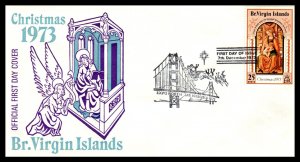 British Virgin Islands 262-265 Christmas Set of Four U/A FDC