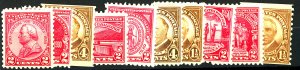 U.S. #680-689 MINT OG MOSTLY LH