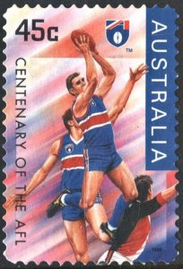 Australia SC#1519 45¢ Centenary of AFL: Footscray (1996) Used