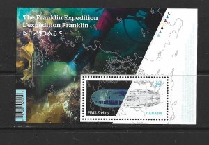 CANADA - 2015 THE FRANKLIN EXPEDITION SOUVENIR SHEET - SCOTT 2853 - MNH