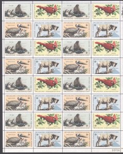 1972 US Scott #1464-67, 8 cent, Wildlife Conservation, Sheet of 40 MNH