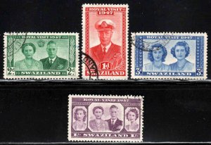 Swaziland #44-47 ~ Cplt Set of 4 ~ Royal Visit ~ Used (1947)