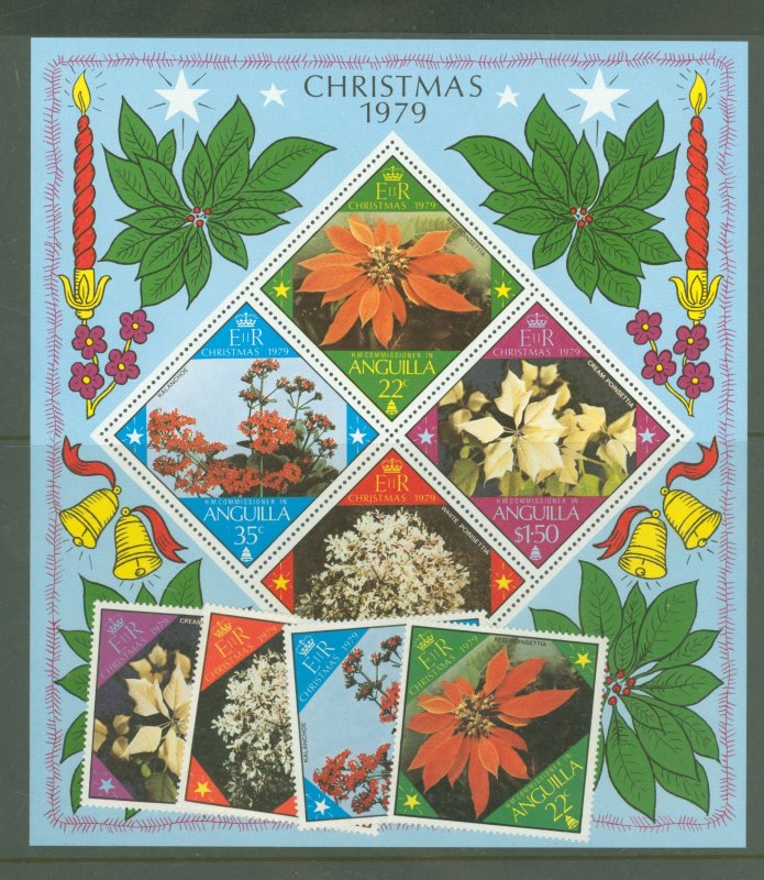Anguilla #367-70A  Single (Complete Set) (Flowers)