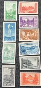 US #756-765 NGAI 10 Singles National Parks SCV $15.50 L44