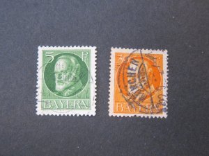 Germany Bavaria 1914 Sc 96a,104 FU