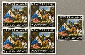 New Zealand 1963 #359, Wholesale lot of 5, MNH,CV $1.25